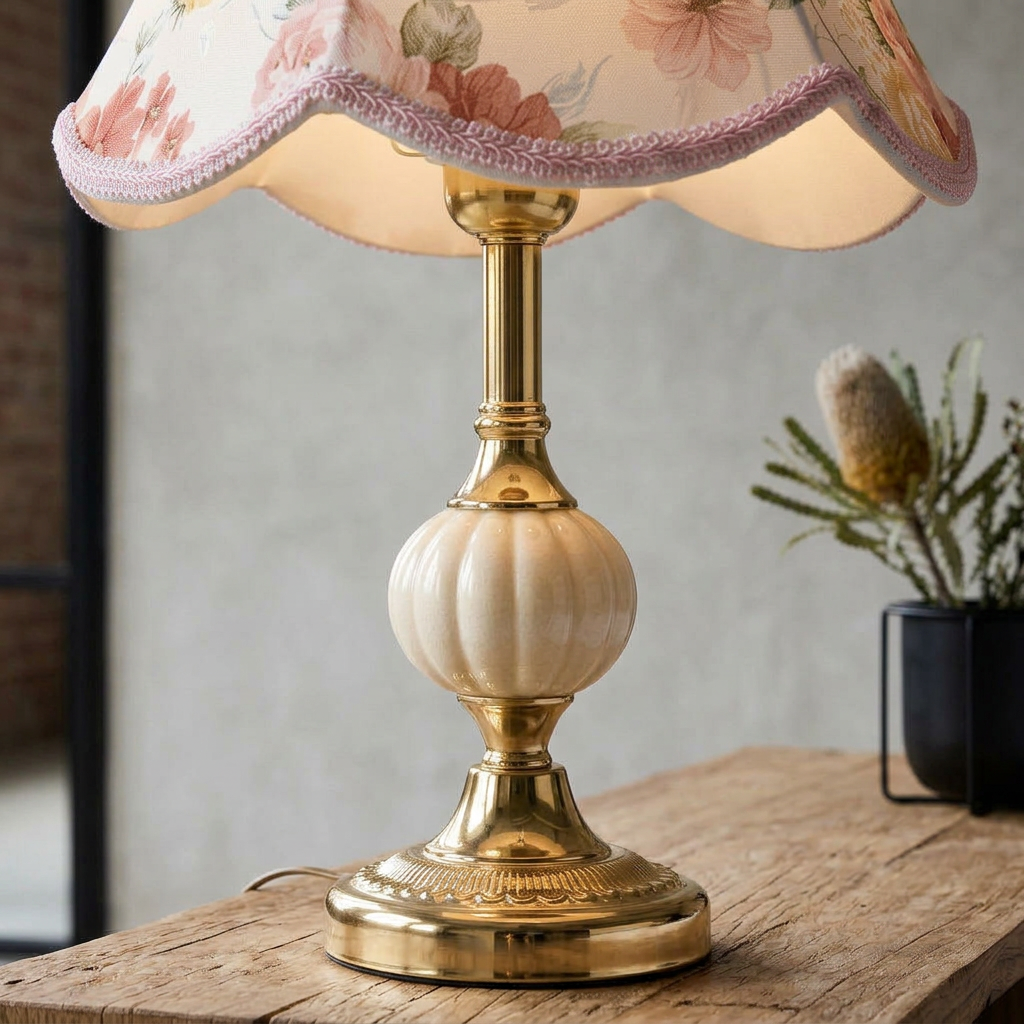 Lámpara de Mesa Tradicional Floral Elara Haus