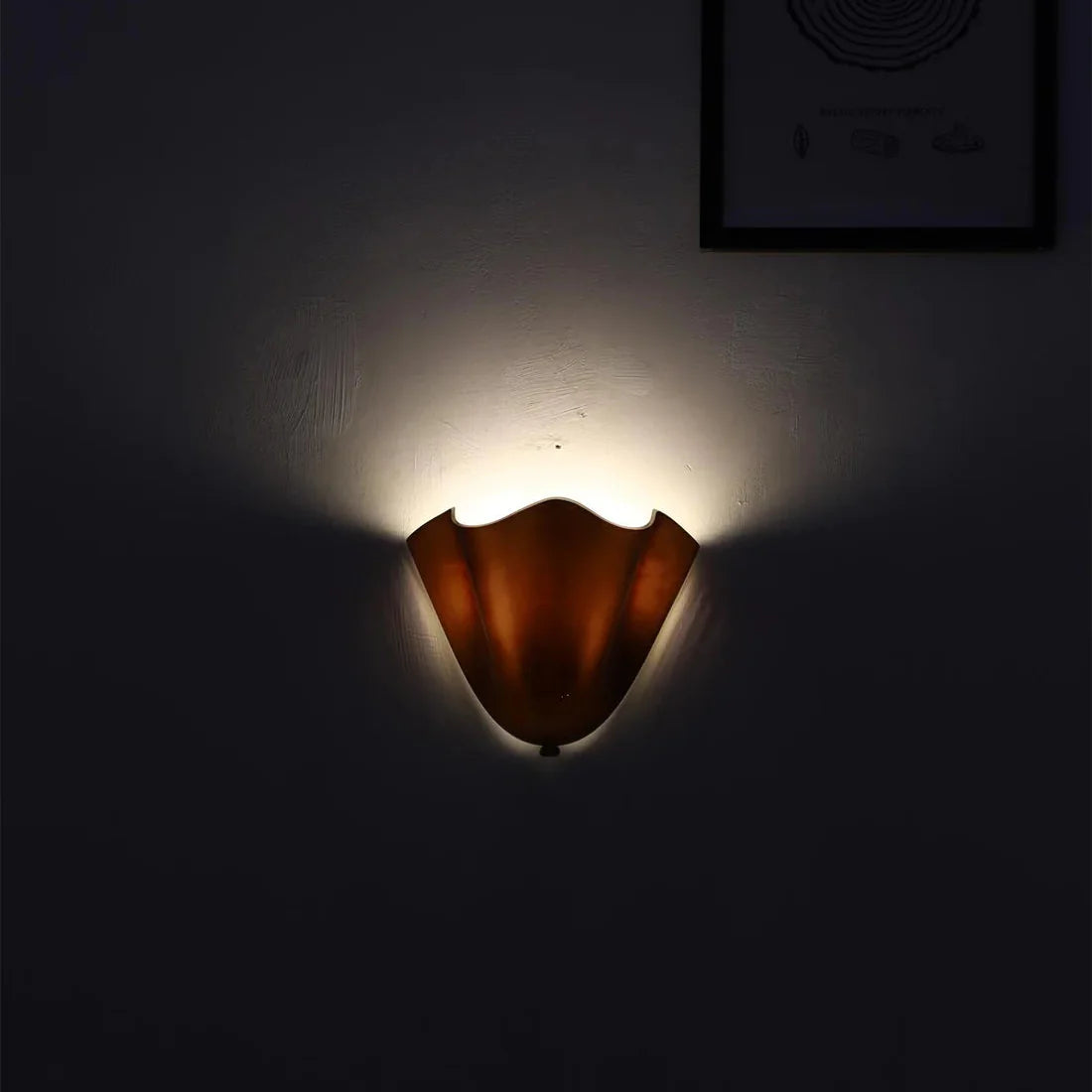 Aplique de Pared de Vidrio Vintage con Bisel