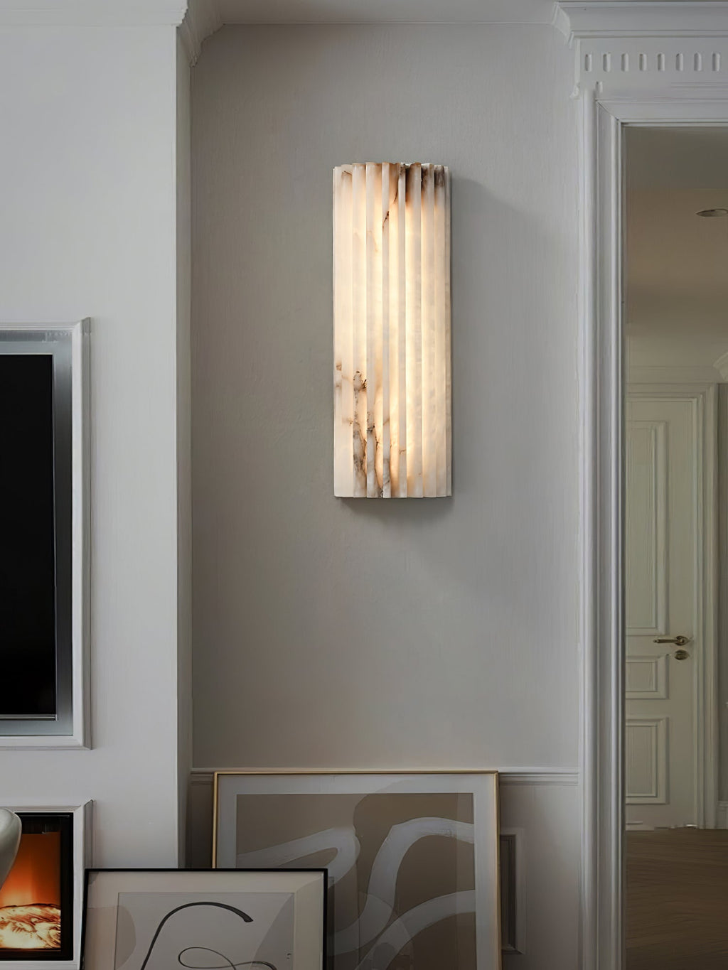 Lámpara de Pared Elara Haus - Aplique de Pared LED Integrado de Alabastro