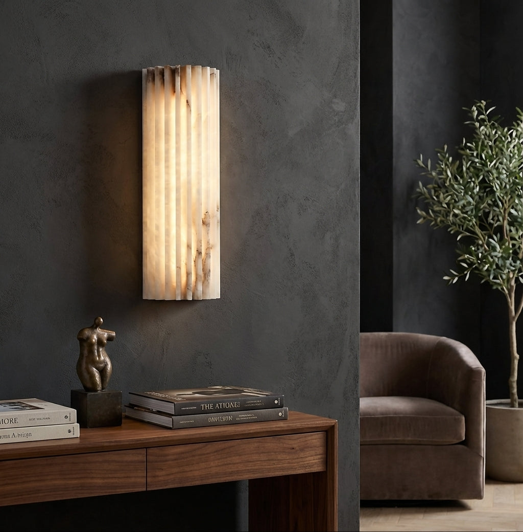 Aplique de Pared Elara Haus - Aplique de Pared LED Integrado de Alabastro