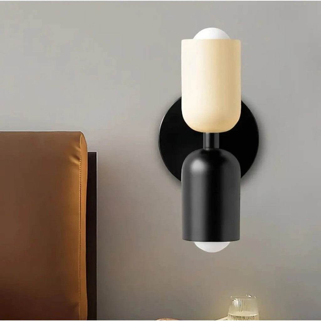 Lámpara de Pared Aplique de Pared de Hierro con Doble Cabeza