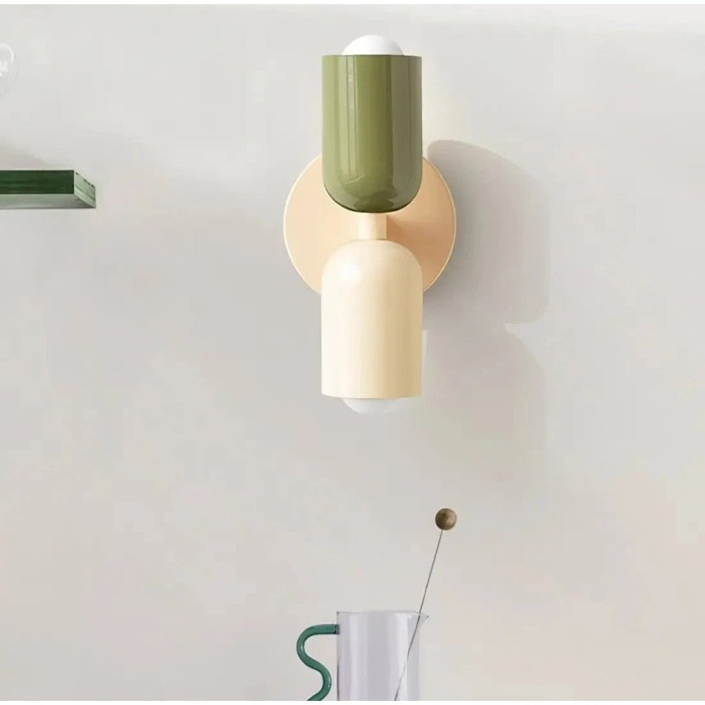 Lámpara de Pared Aplique de Pared de Hierro con Doble Cabeza