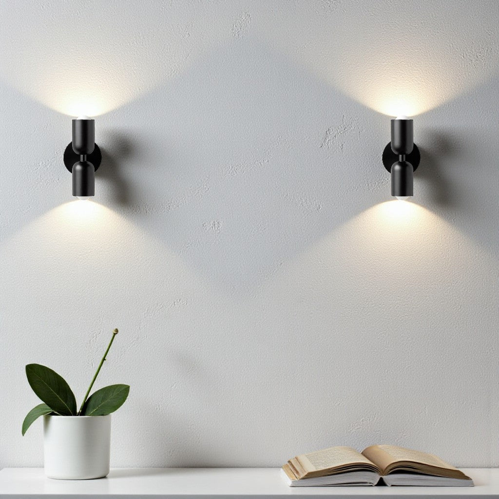 Lámpara de Pared Aplique de Pared de Hierro con Doble Cabeza