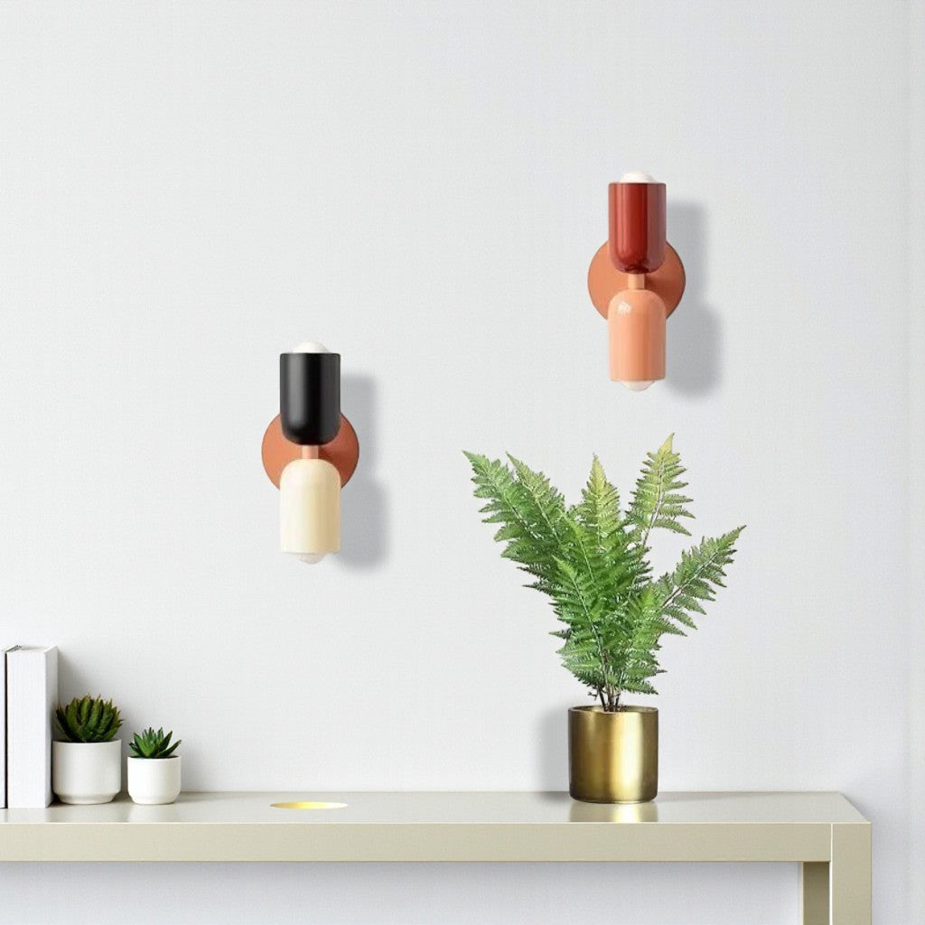 Lámpara de Pared Aplique de Pared de Hierro con Doble Cabeza