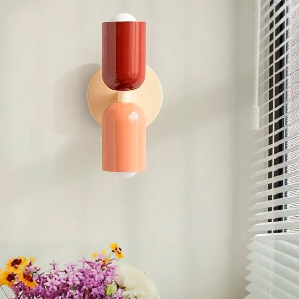 Lámpara de Pared Aplique de Pared de Hierro con Doble Cabeza