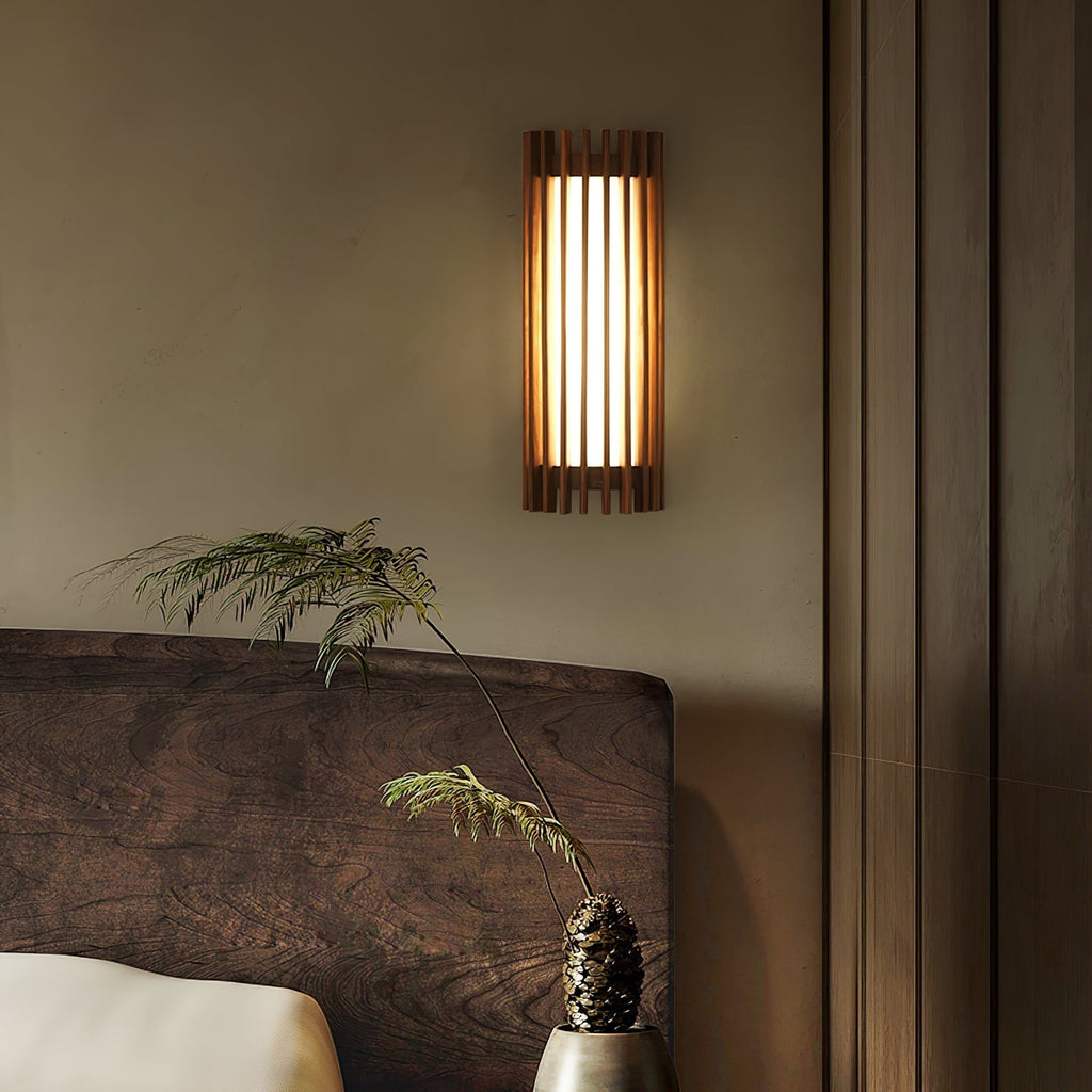 Lámpara de Pared Elara Haus - Aplique de Pared Elegante de Madera de Nogal