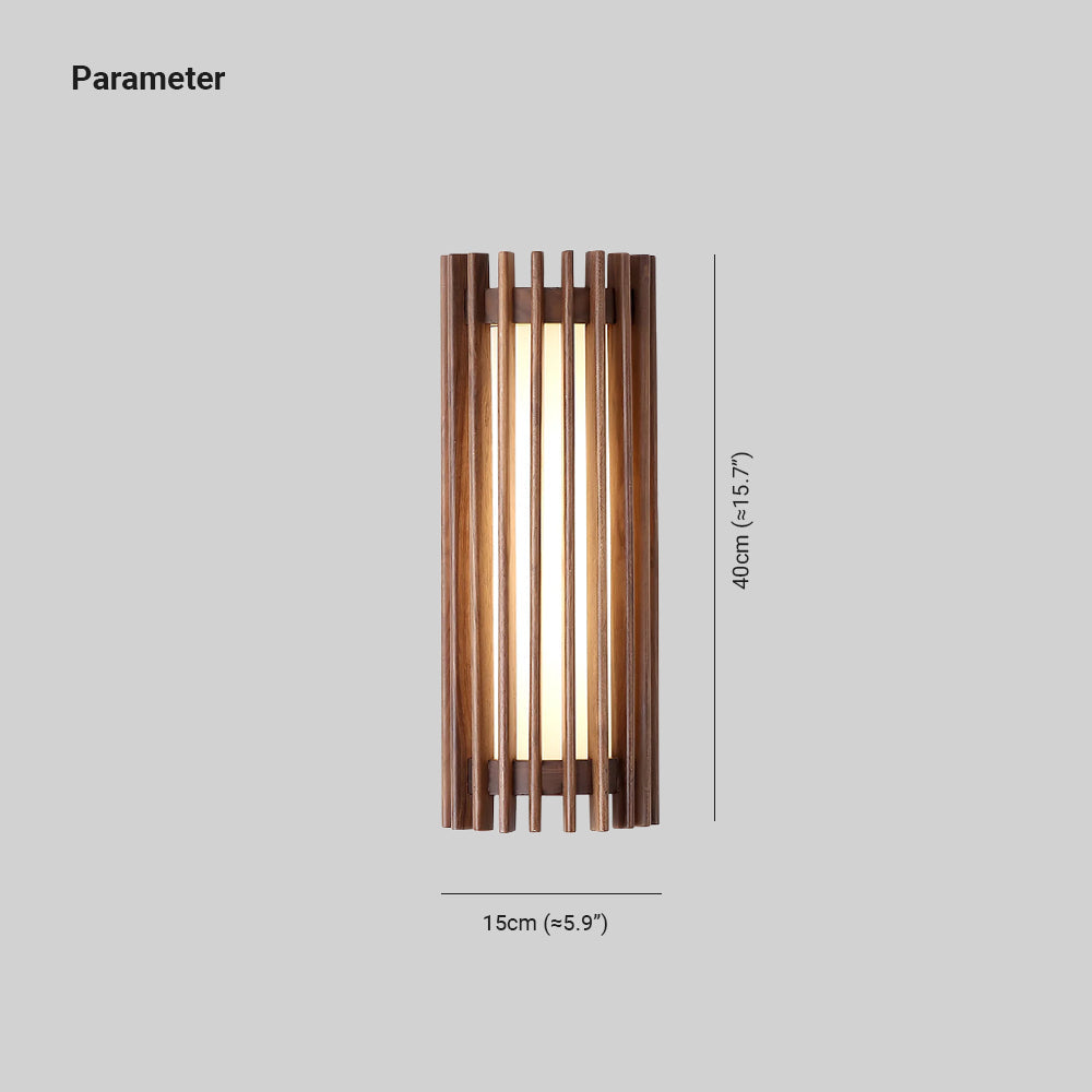 Lámpara de Pared Elara Haus - Aplique de Pared Elegante de Madera de Nogal