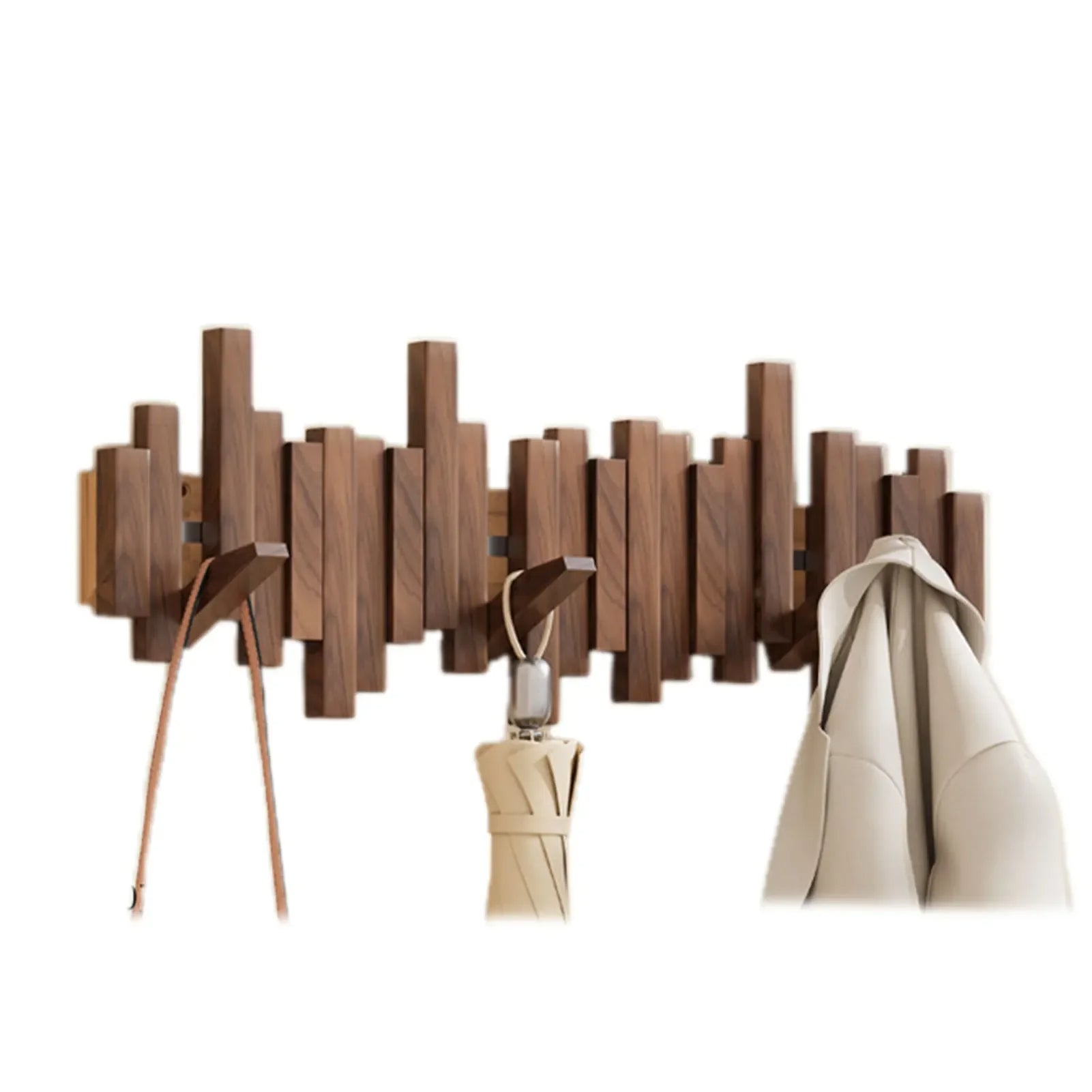 Perchero de Pared Elara Haus - Ganchos de Madera Premium para Pared