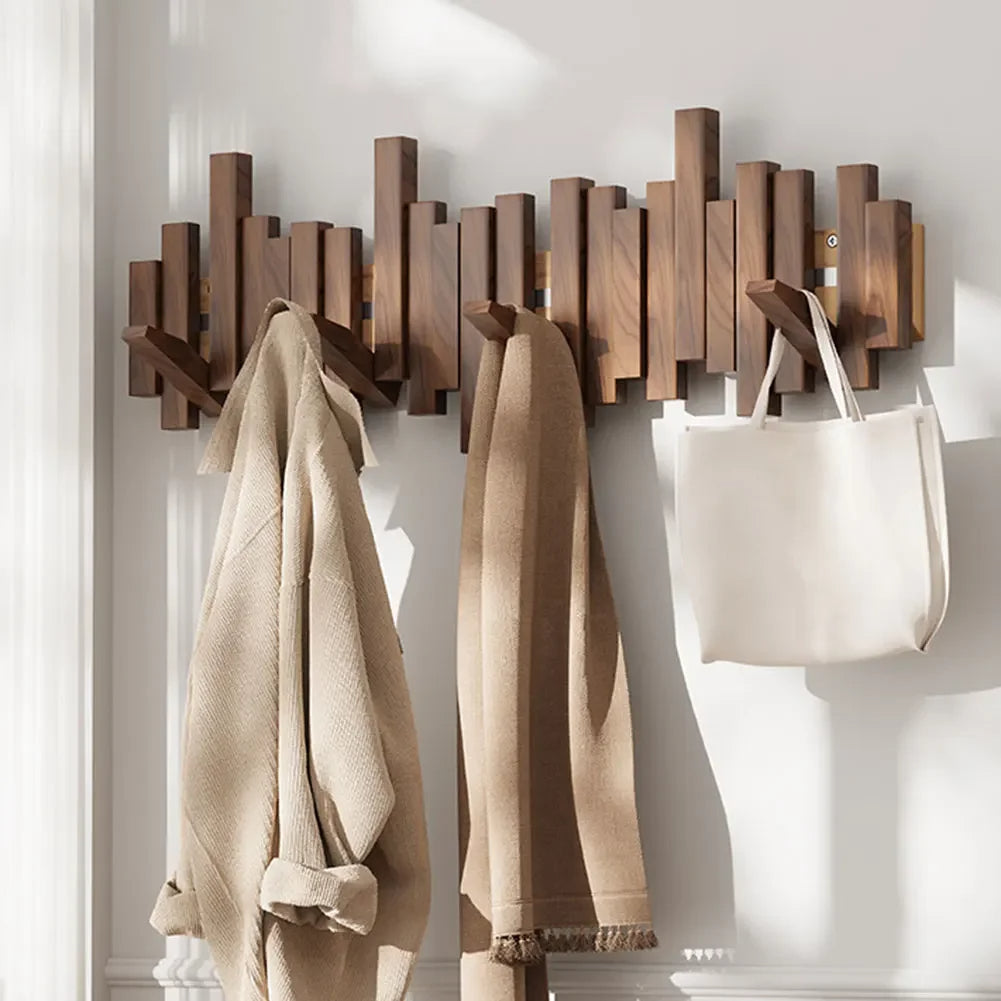 Perchero de Pared Elara Haus - Ganchos de Madera Premium para Pared