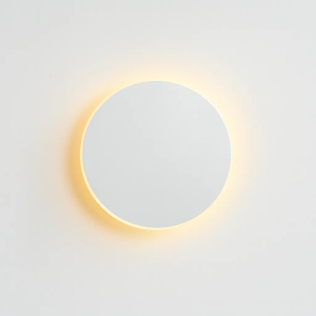 Aplique de Pared Luz de Pared LED Redonda de Aluminio con Retroiluminación