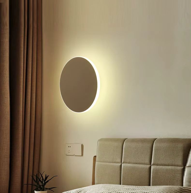 Aplique de Pared Luz de Pared LED Redonda de Aluminio con Retroiluminación