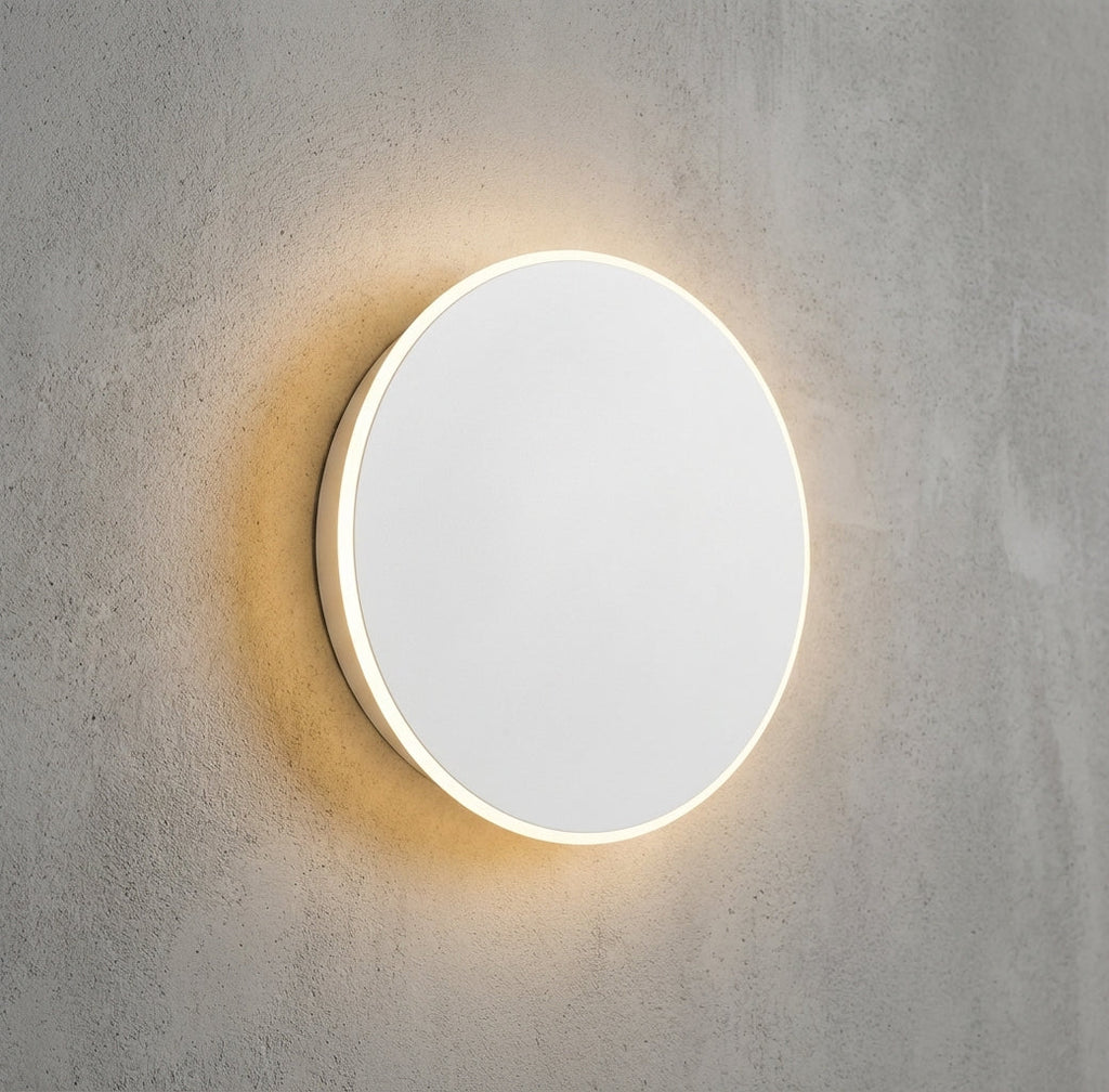Aplique de Pared Luz de Pared LED Redonda de Aluminio con Retroiluminación