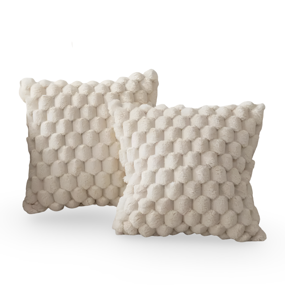 Funda de Cojín de Terciopelo Suave 3D Bubble