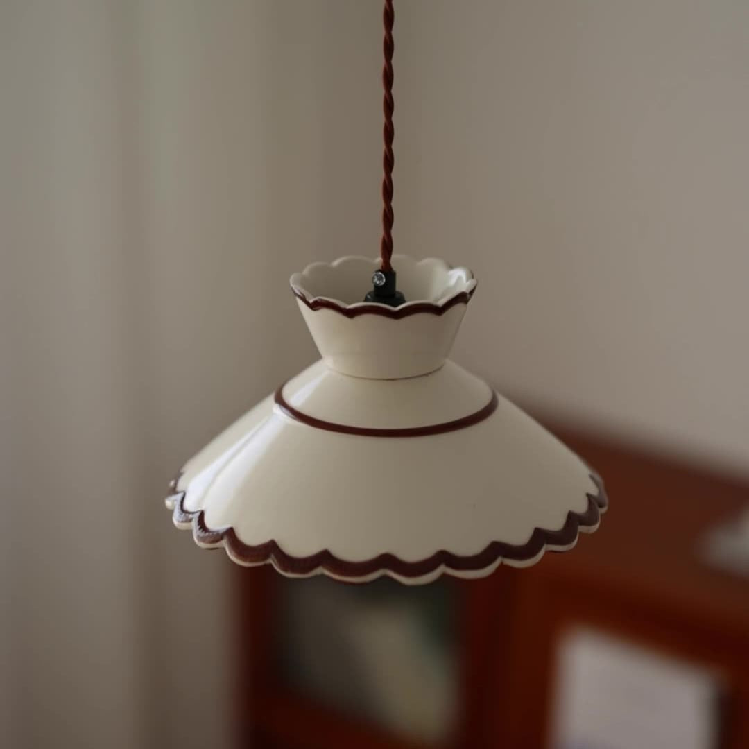 Parasol Árido Luz de Techo con Borde Ondulado