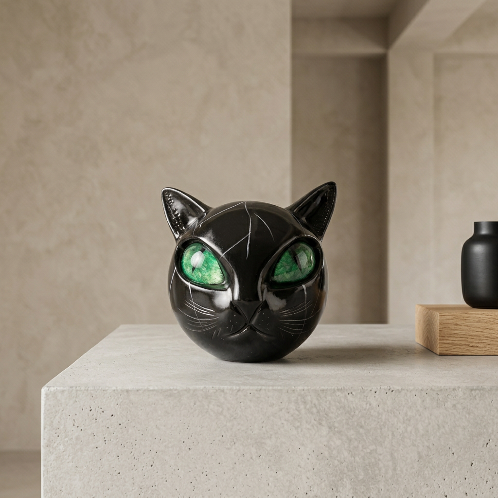Escultura de Gato Decoración Artística para el Hogar de Resina de Alta Calidad