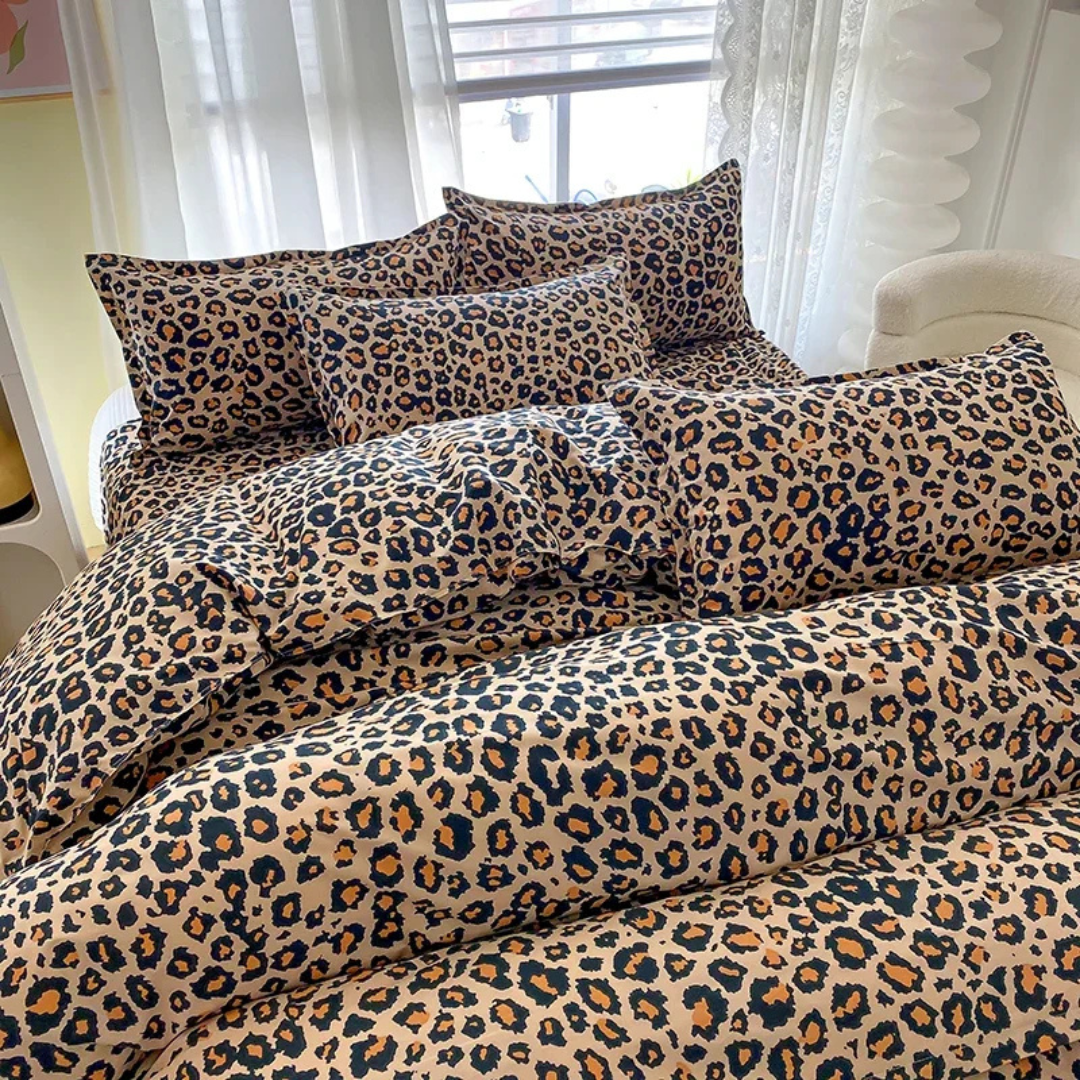 Funda de Edredón con Estampado de Leopardo