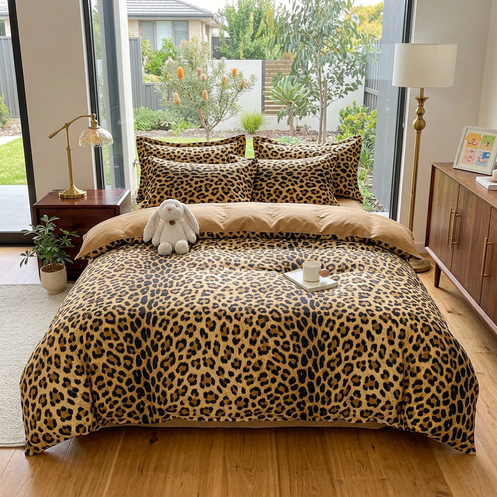 Funda de Edredón con Estampado de Leopardo