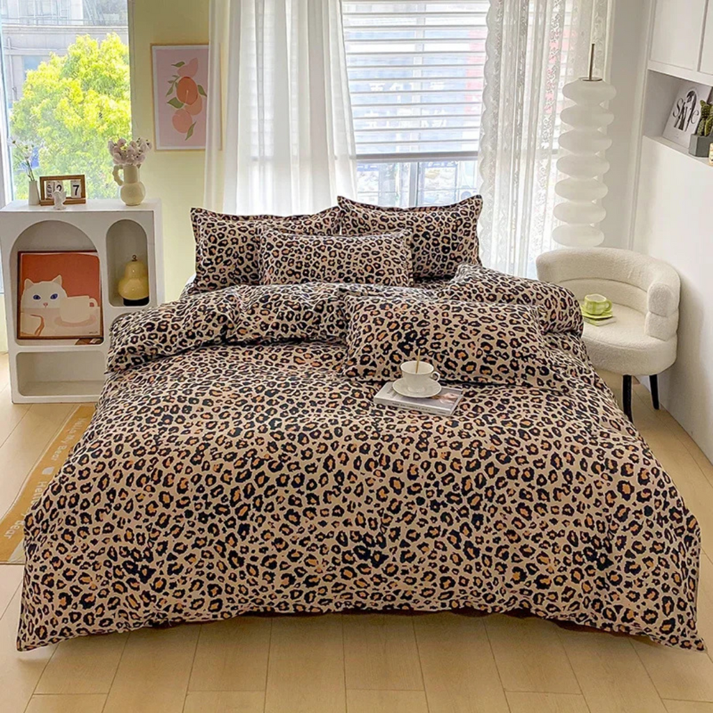 Funda de Edredón con Estampado de Leopardo