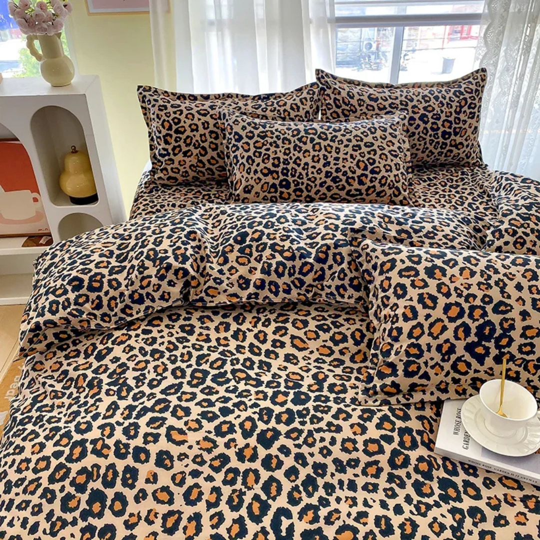 Funda de Edredón con Estampado de Leopardo