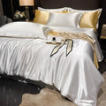 Ropa de Cama de Seda Elegante 200x220 – brillo noble y termorregulación natural para los usuarios más exigentes – ideal para un sueño estiloso y un acabado lujoso en el dormitorio principal