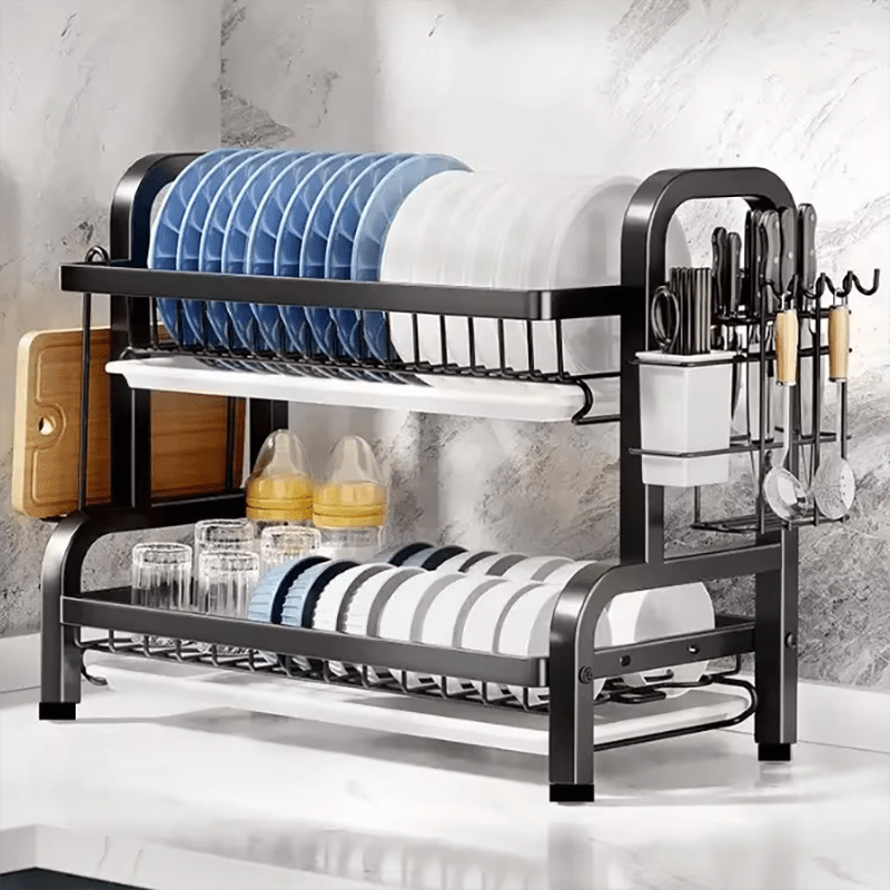 Secador de platos premium elegante – juego con escurridor de cocina a medida – solución estilosa y funcional para cualquier cocina