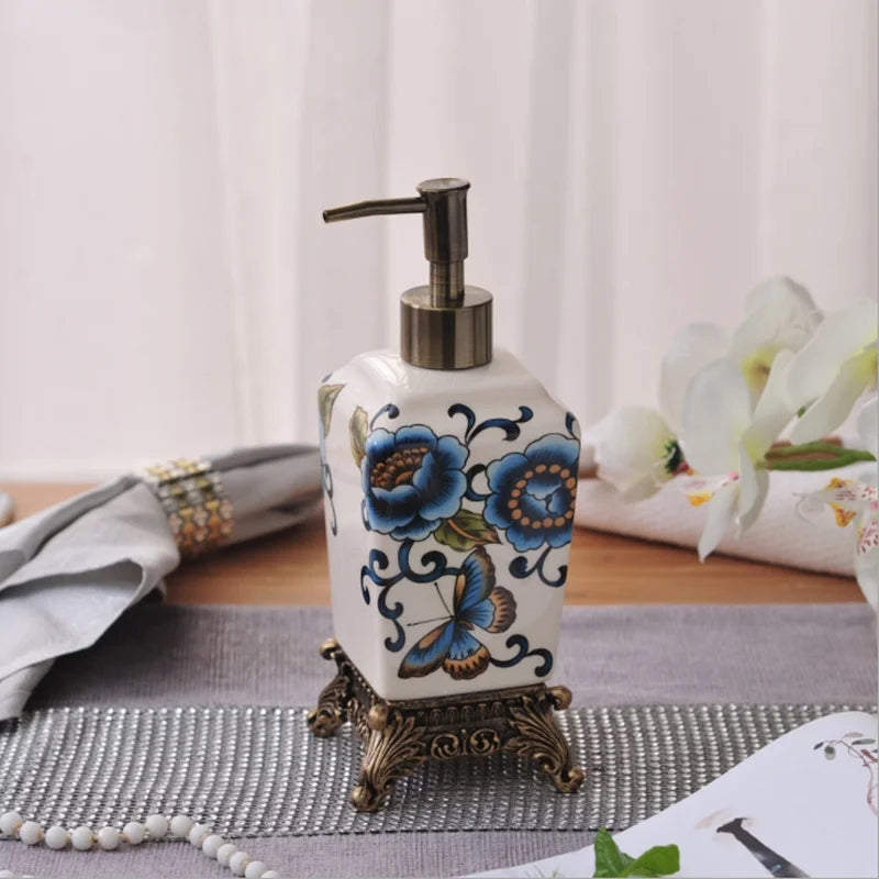 Dispensador de Jabón Elegante de Resina para Baño – Contenedor Moderno de Jabón Líquido, Diseño Estiloso