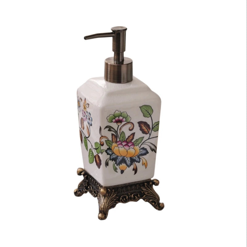 Dispensador de Jabón Elegante de Resina para Baño – Contenedor Moderno de Jabón Líquido, Diseño Estiloso