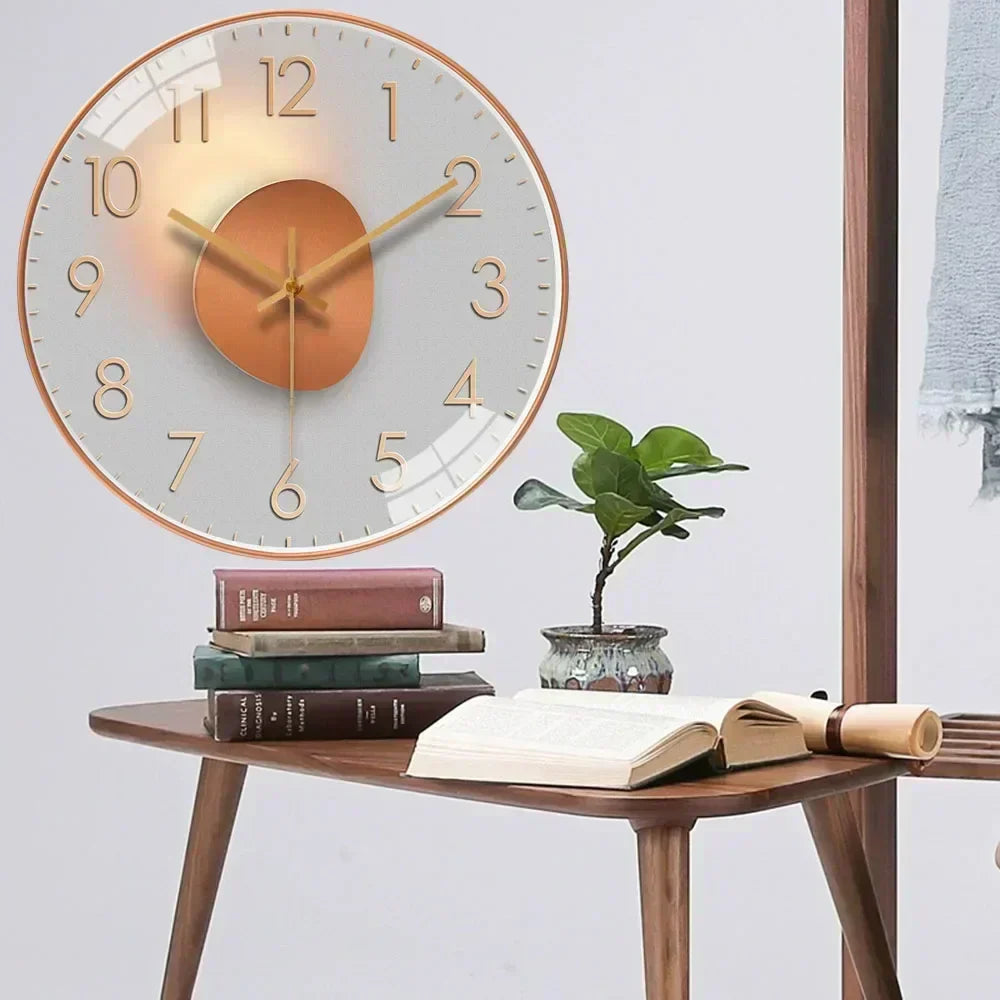 Reloj de pared elegante, silencioso y perfecto para cualquier habitación – mecanismo de cuarzo sin ruido – diseño moderno y estiloso que encaja en cualquier lugar