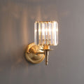 Aplique de Pared de Cristal Elegante en Diseño de Latón Moderno para Decoración del Hogar