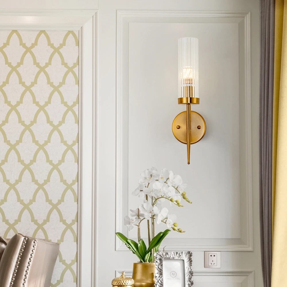 Aplique de Pared de Vidrio Elegante - Diseño Esférico para Espacios Modernos