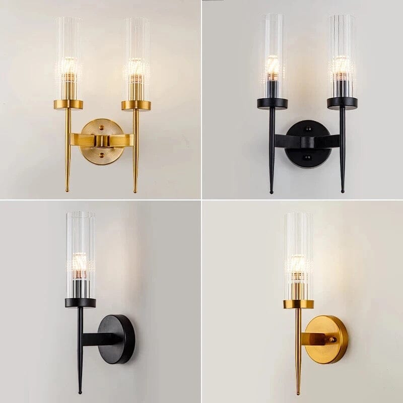 Aplique de Pared de Vidrio Elegante - Diseño Esférico para Espacios Modernos