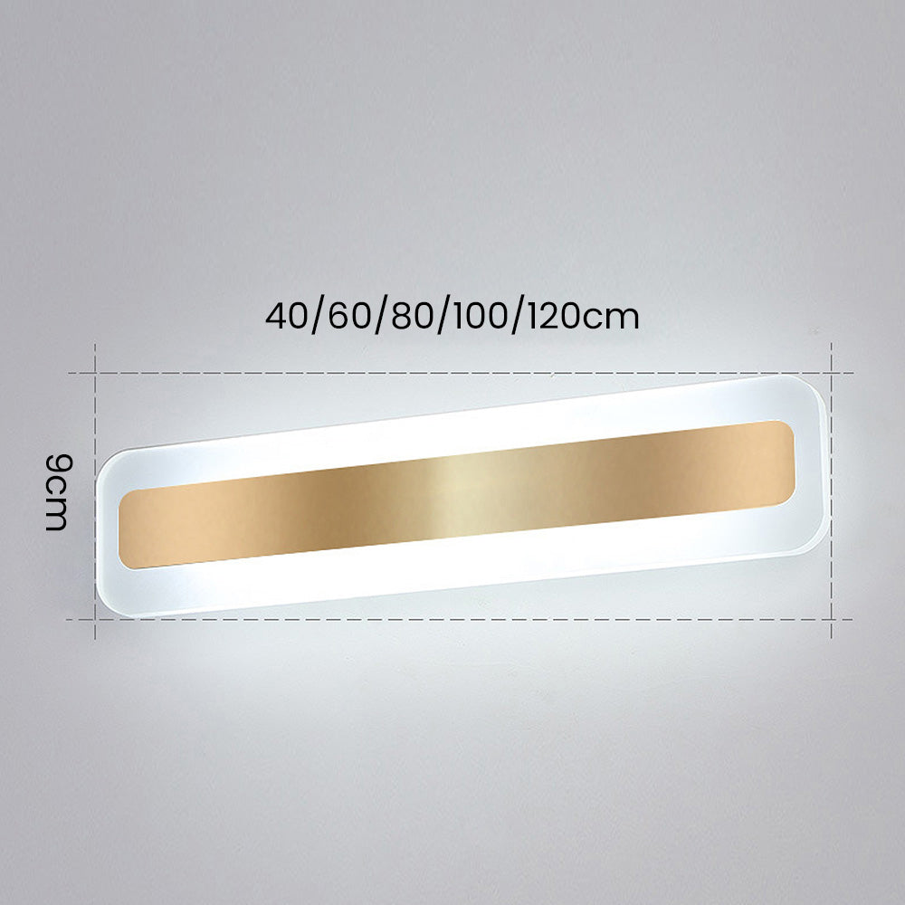 Lámpara de Pared para Espejo de Baño Elegante con Larga Luz de Vanity de Metal