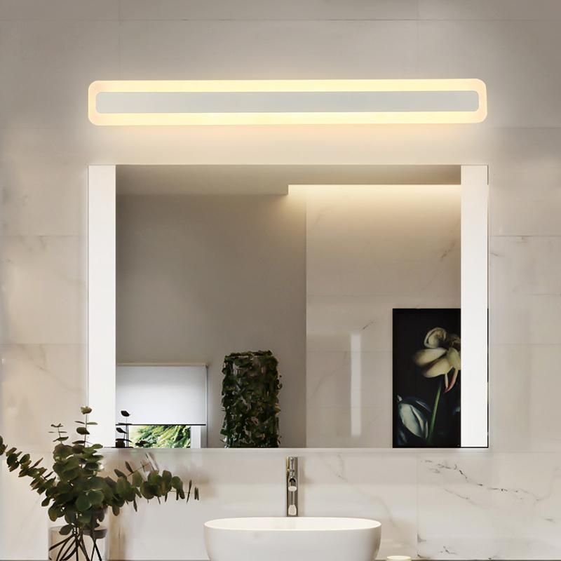 Lámpara de Pared para Espejo de Baño Elegante con Larga Luz de Vanity de Metal