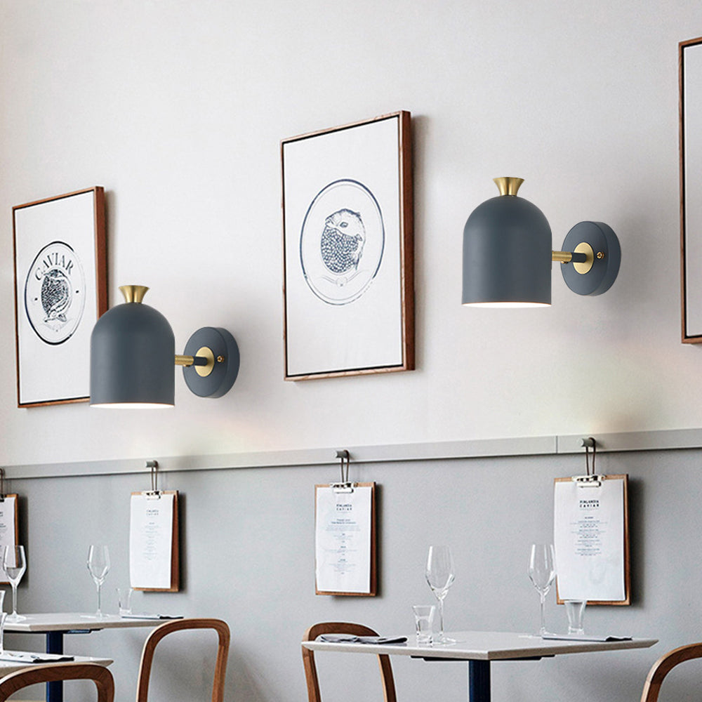 Aplique de Pared de Hierro Elegante - Diseño Moderno de 1 Bombilla para Espacios Estilosos