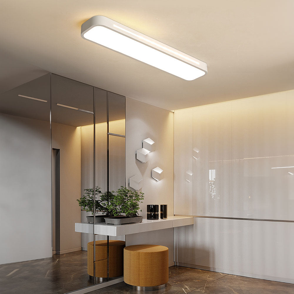 Luz de Techo LED Larga Elegante Nórdica Minimalista - Diseño Eficiente en Energía