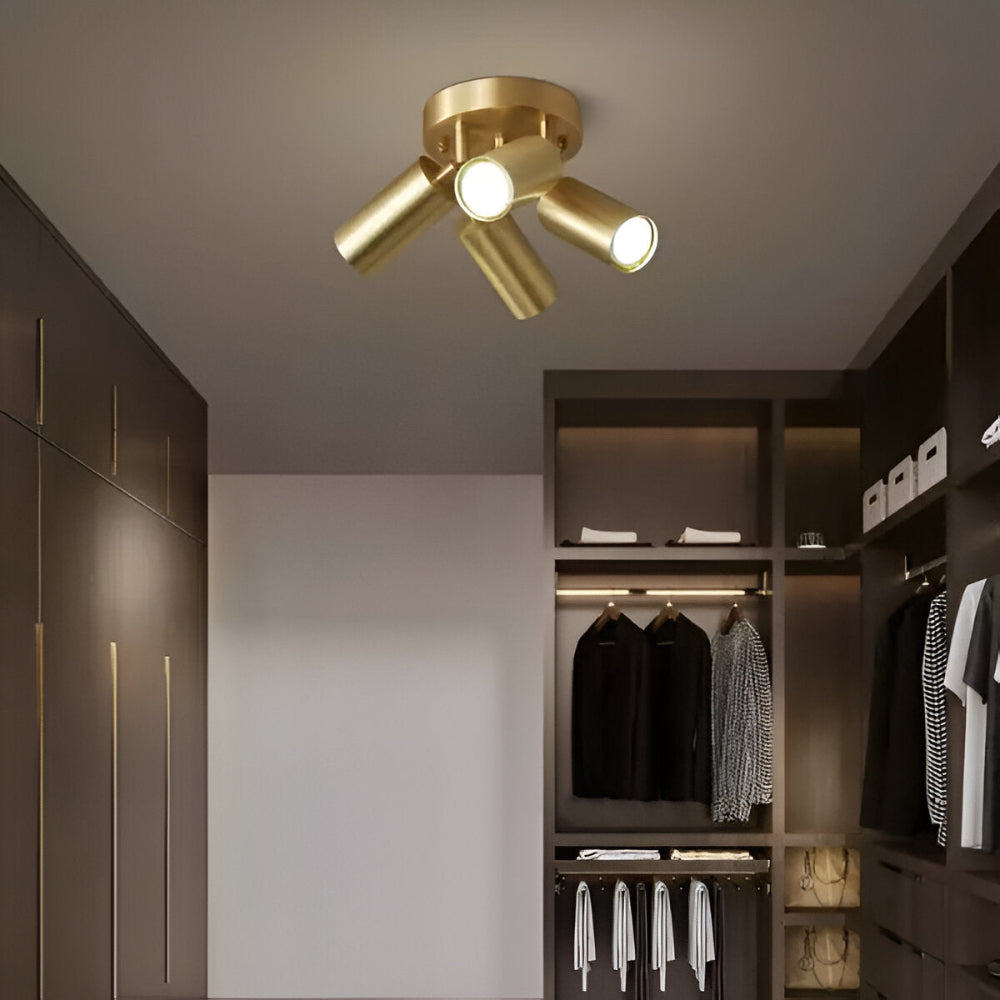 Zenora | Lámpara de techo LED de diseño moderno en latón