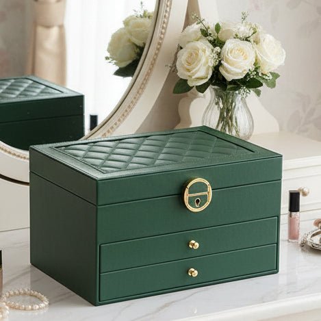 LUXE JEWEL – Boîte à bijoux élégante en cuir pour un rangement stylé