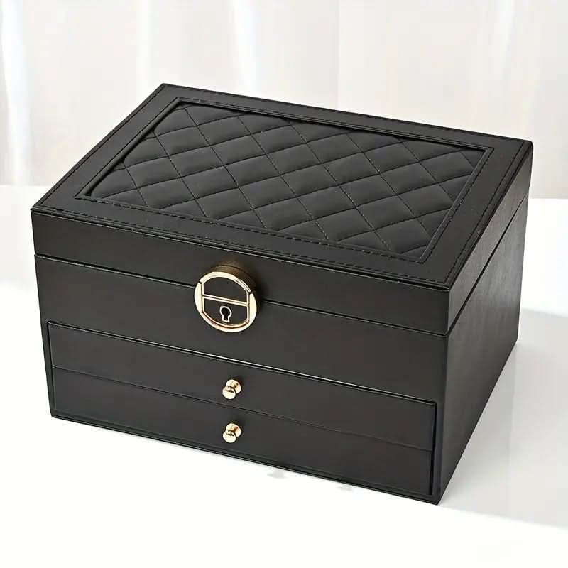 LUXE JEWEL – Boîte à bijoux élégante en cuir pour un rangement stylé