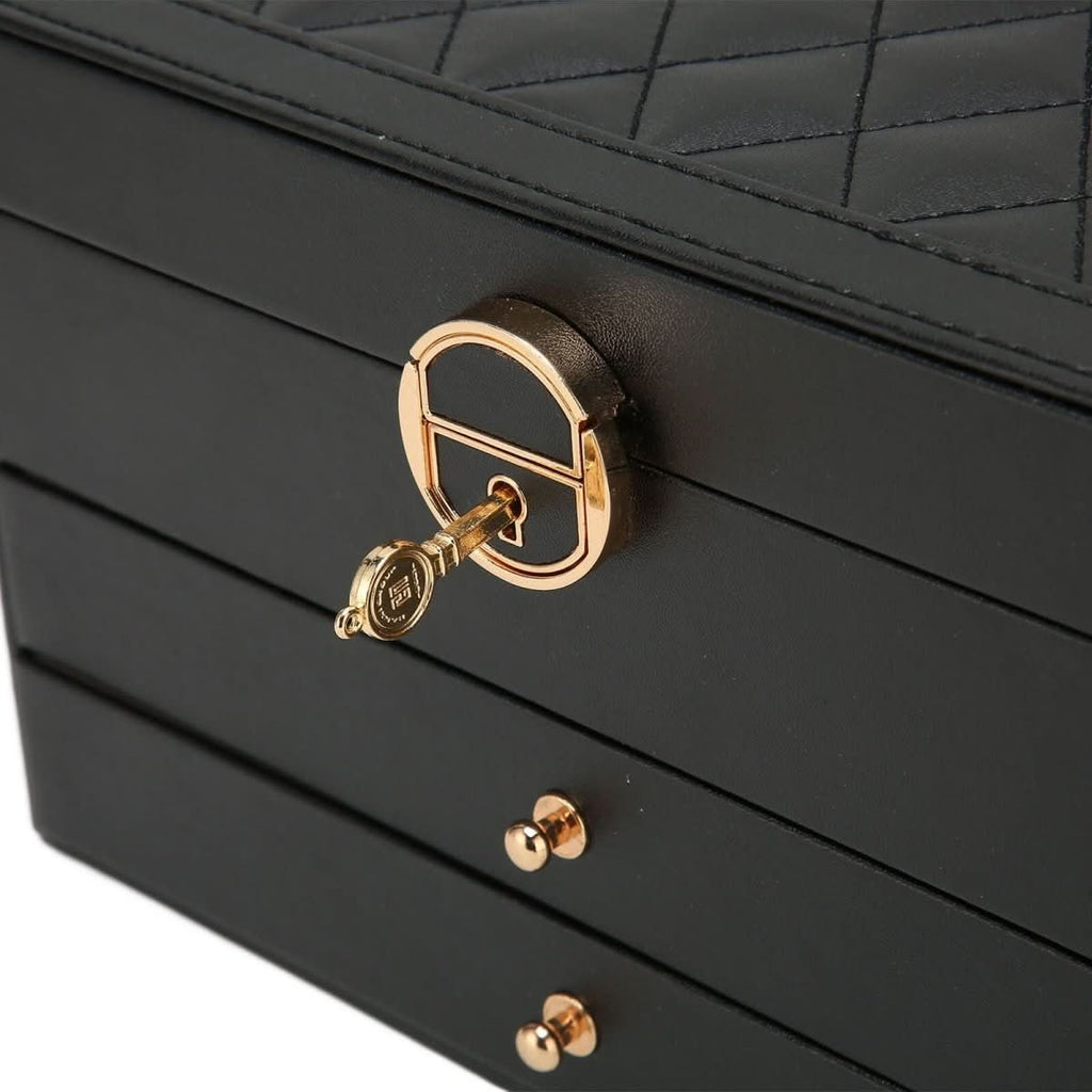 LUXE JEWEL – Boîte à bijoux élégante en cuir pour un rangement stylé