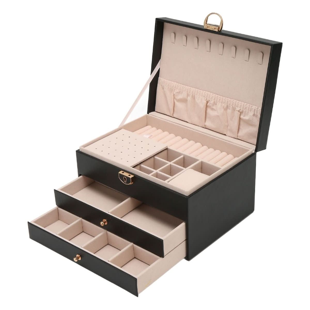 LUXE JEWEL – Boîte à bijoux élégante en cuir pour un rangement stylé