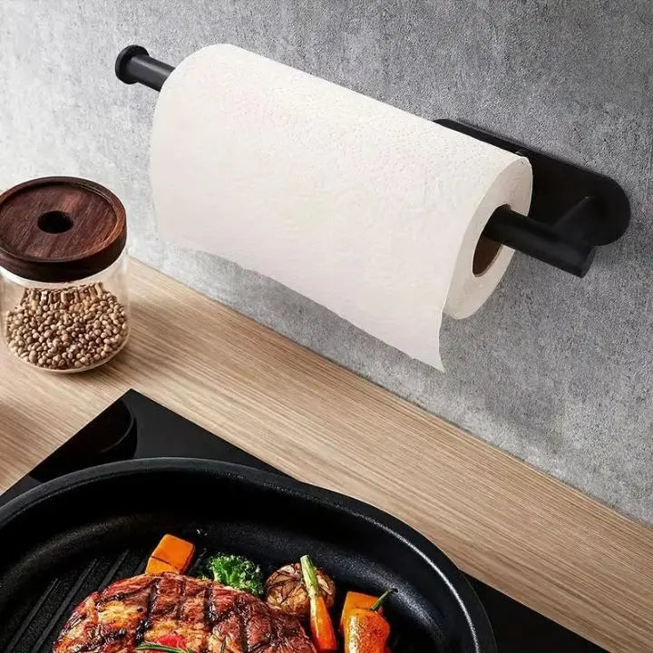 Kalsten | Soporte de papel de cocina de pared elegante – sin taladrar y ahorrador de espacio