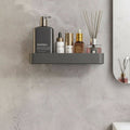 AQUASHELF – Estantería de pared elegante para el baño con soporte para toallas y montaje sin perforación