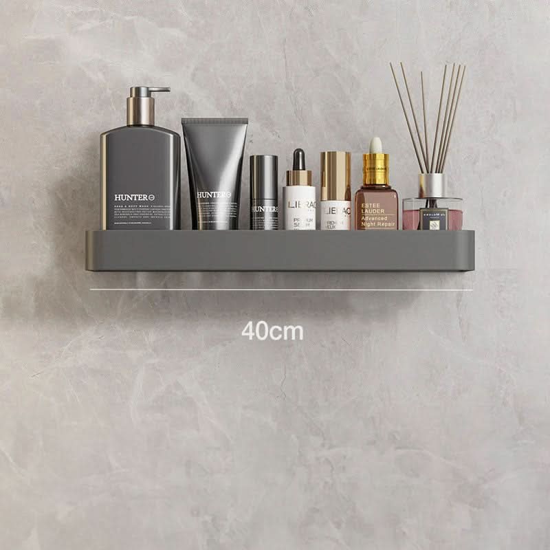 AQUASHELF – Estantería de pared elegante para el baño con soporte para toallas y montaje sin perforación