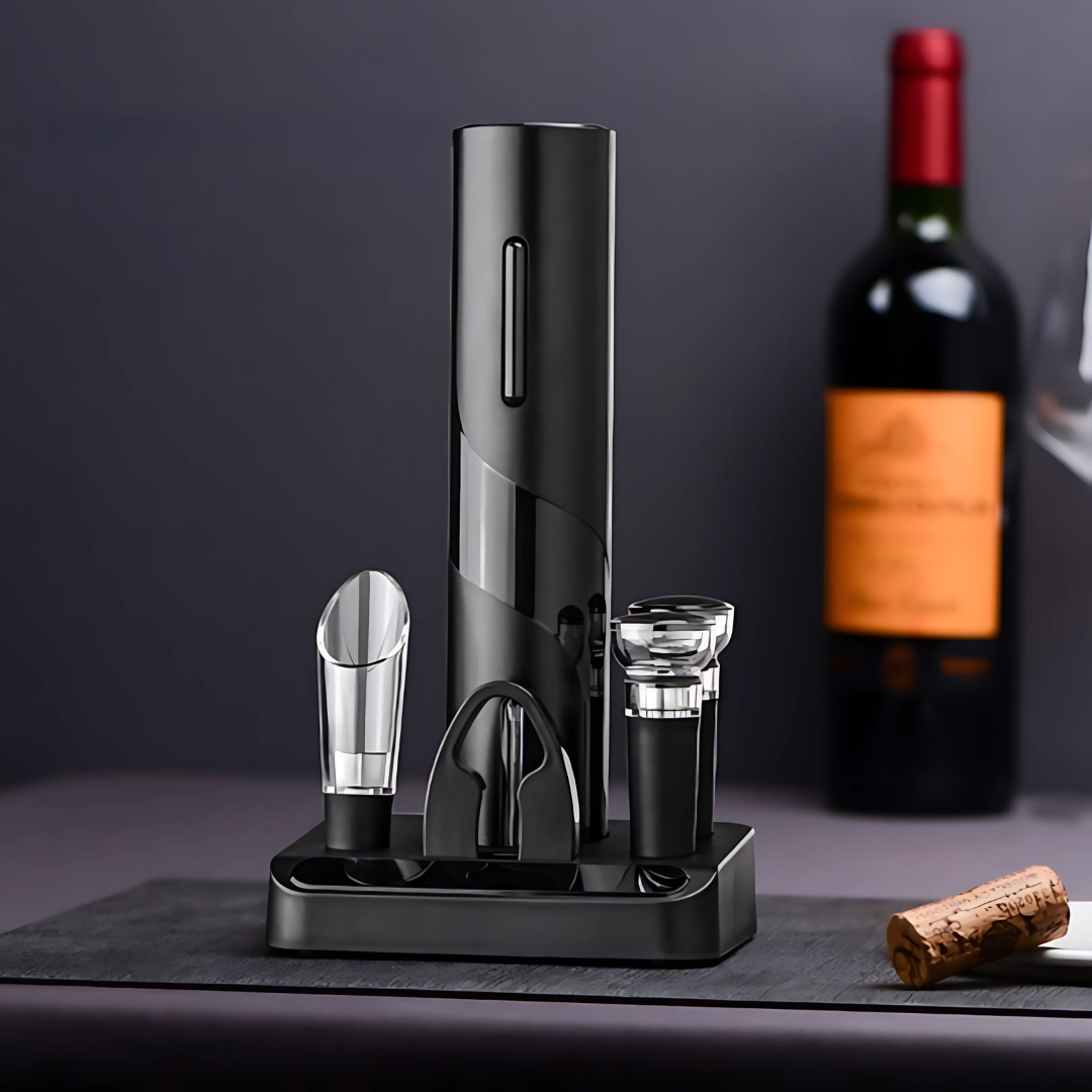 Abrebotellas de Vino Eléctrico con Batería Recargable y Diseño Elegante