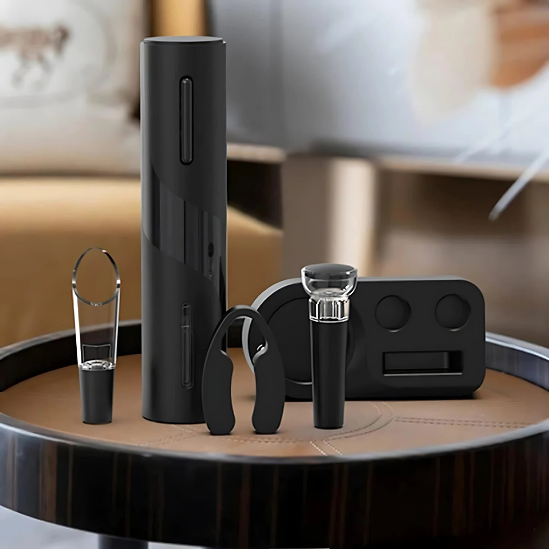 Abrebotellas de Vino Eléctrico con Batería Recargable y Diseño Elegante