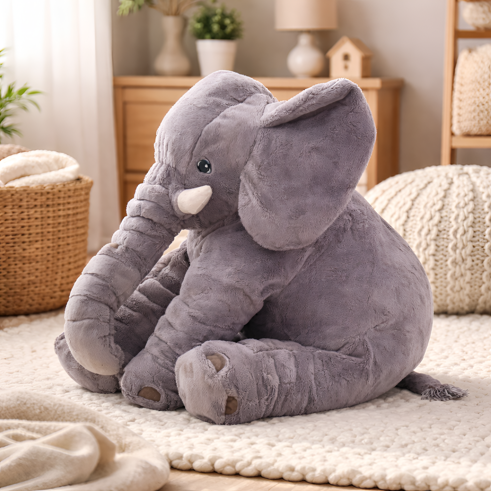 Troy - Peluche Elefante Suave Juguete de Peluche Grande