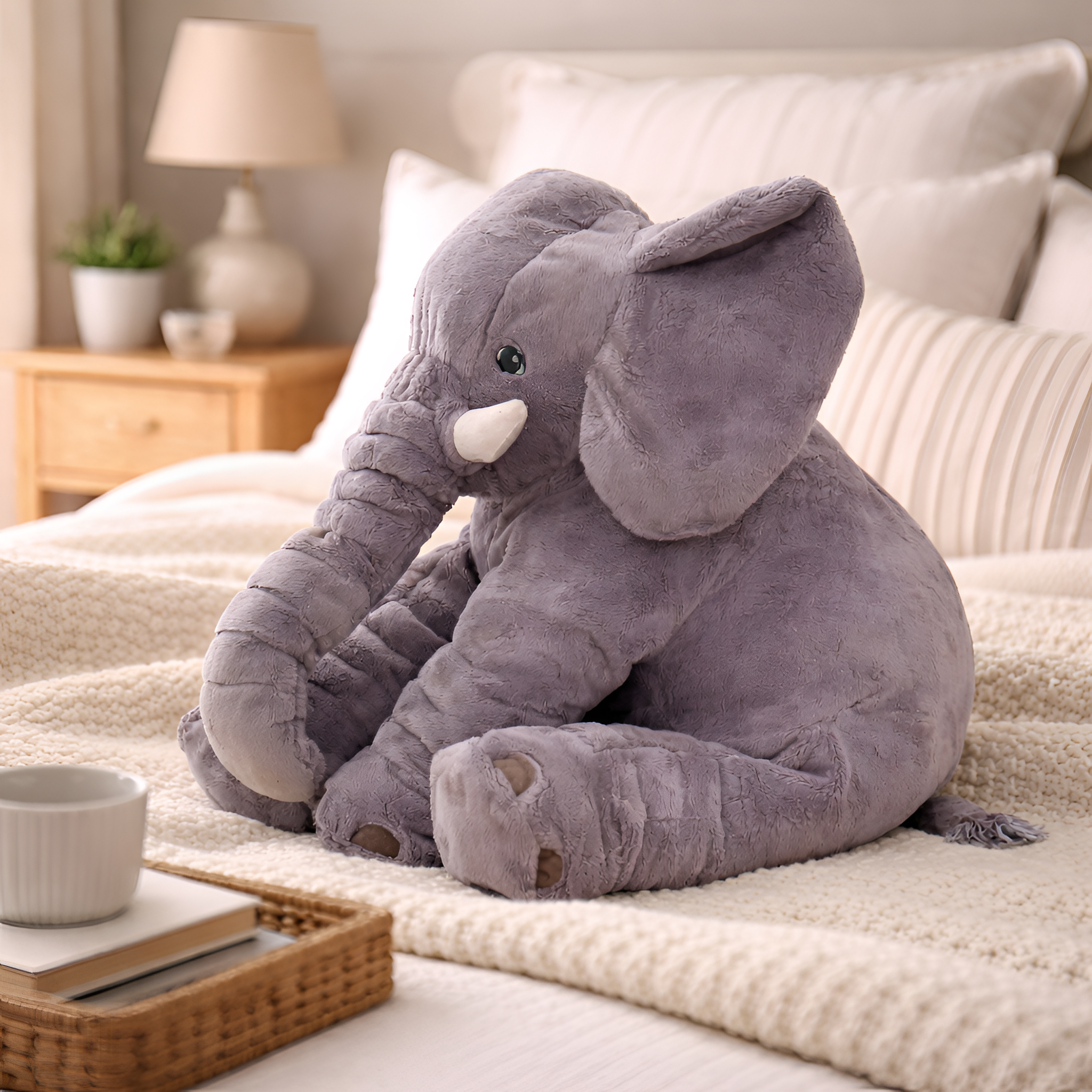 Troy - Peluche Elefante Suave Juguete de Peluche Grande