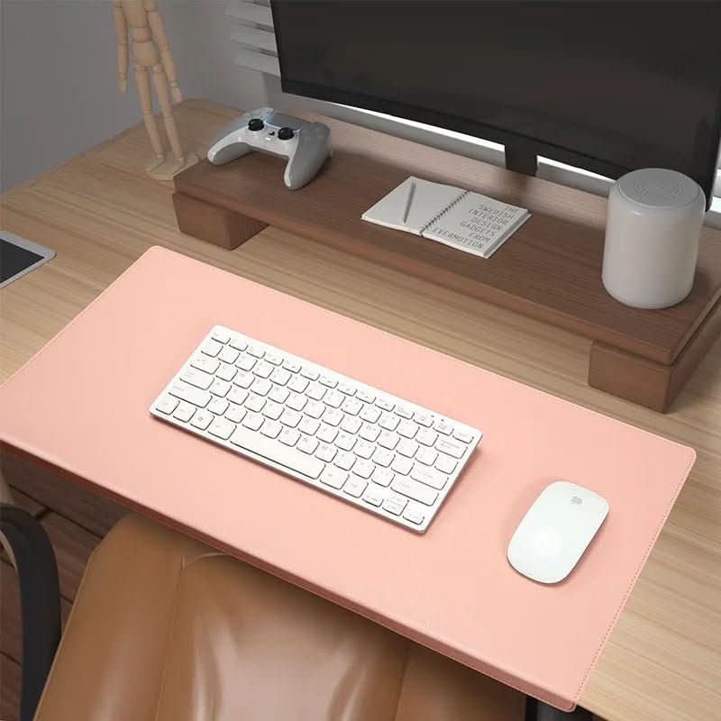 DESKCOMFORT – Alfombrilla de escritorio ergonómica de PU con soporte para muñeca