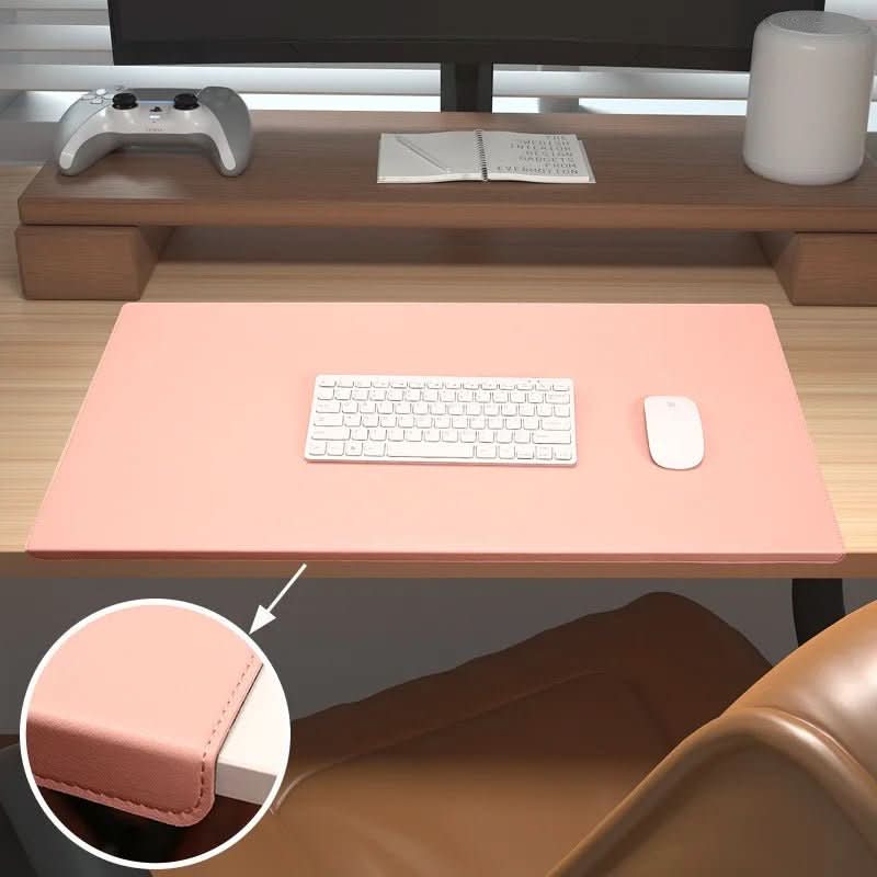 DESKCOMFORT – Alfombrilla de escritorio ergonómica de PU con soporte para muñeca