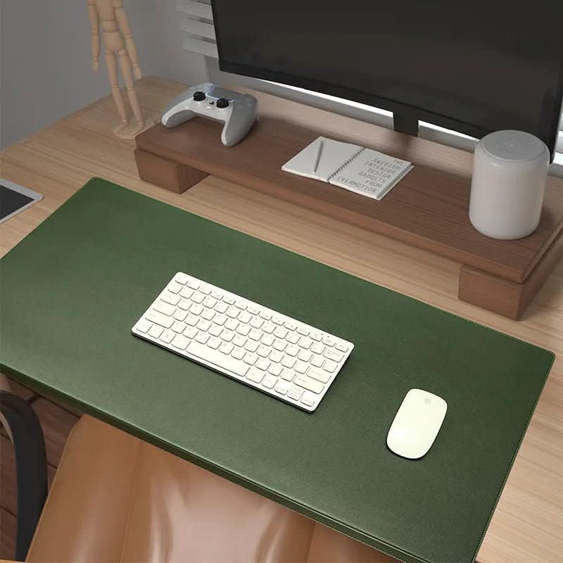 DESKCOMFORT – Alfombrilla de escritorio ergonómica de PU con soporte para muñeca